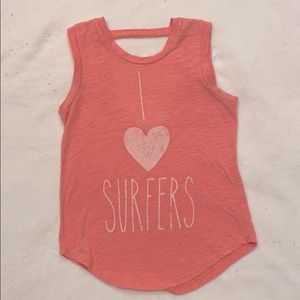 Roxy “I Love Surfers” Open-Back Tank Top